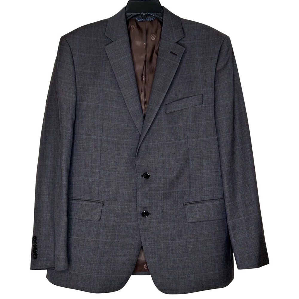 Lauren Ralph Lauren Lancaster Classic Fit Blazer Jacket Blue Brown Plaid 42R
